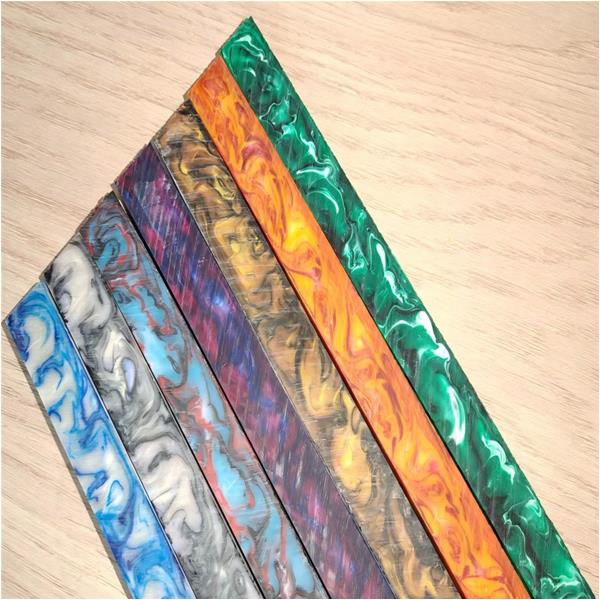 Resin swirl blanks batch